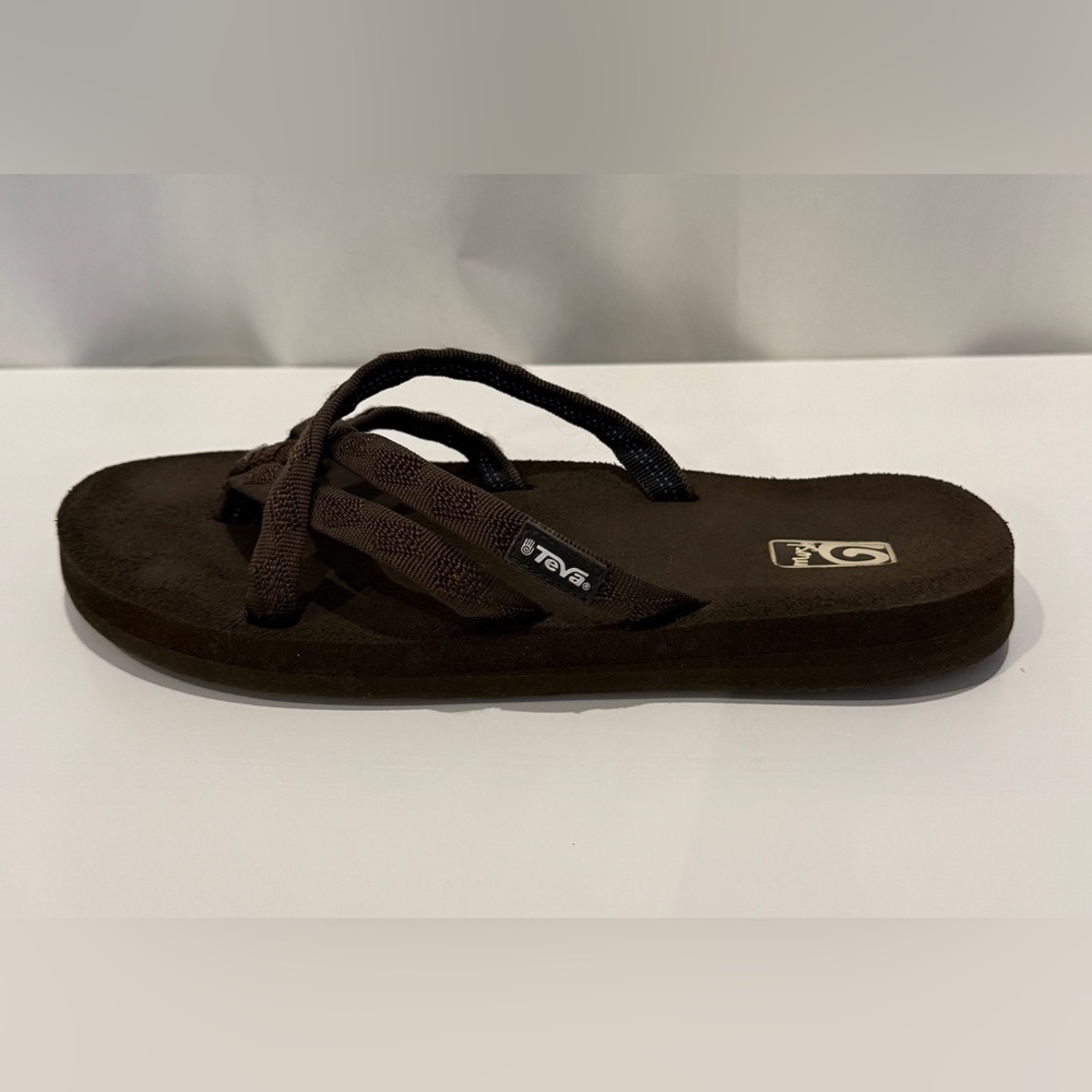 Teva Mush Sandals Size 7 Brown Strappy Flip Flop Comfort Casual - Picture 6 of 10